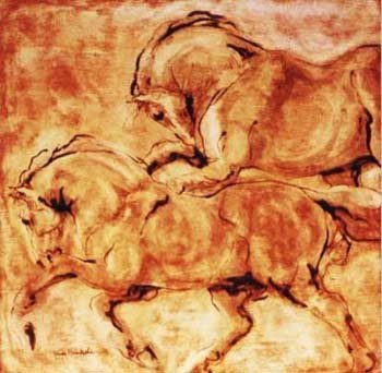 binkele 3 Study of  two Galloping Horses